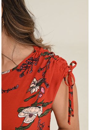 Blusa Azami Rojo Ragged Pf31113029