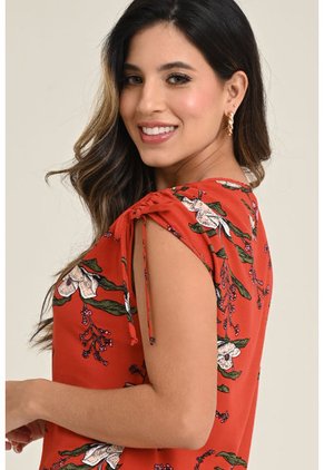 Blusa Azami Rojo Ragged Pf31113029