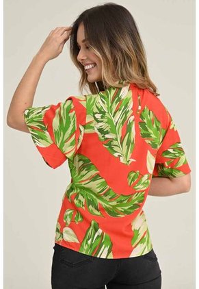 Blusa Greenery Rojo Ragged Pf31112998