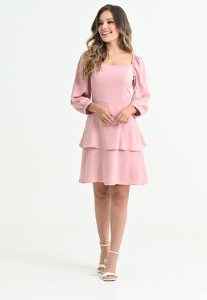 Vestido Corto Civita Rosa Ragged Pf31511244