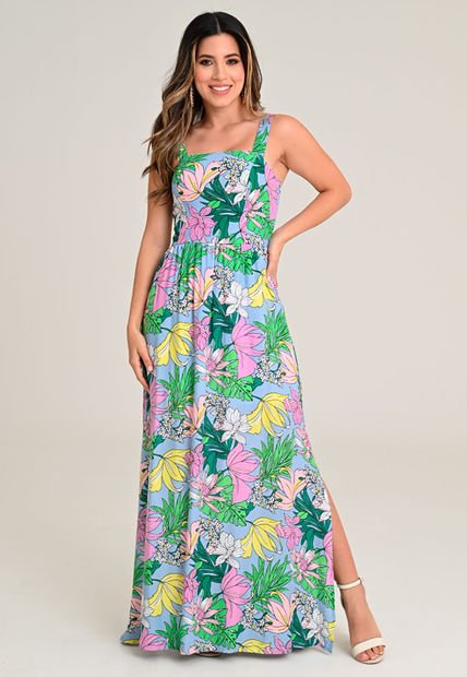 Vestido Marruecos Azul Ragged Pf31511217