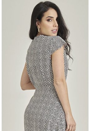 Vestido Largo Emet Negro Ragged Pf31511175