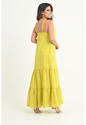 Vestido Chifon Verde Ragged Pf31511286