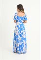 Vestido Largo Fatima Azul Ragged Pf31511281 de RAGSTYLE