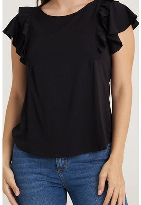 Blusa Malai Negro Ragged Pf31112960