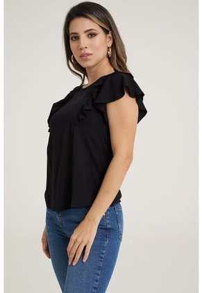 Blusa Malai Negro Ragged Pf31112960
