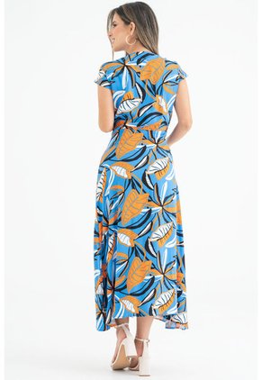 Vestido Largo Marie Azul Ragged Pf31511300