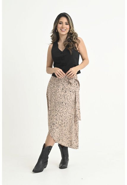 Falda Pareo Animal Print Beige Ragged Pf31320334