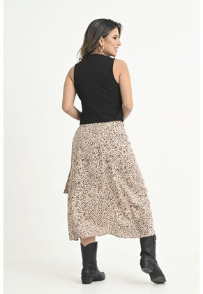 Falda Pareo Animal Print Beige Ragged Pf31320334