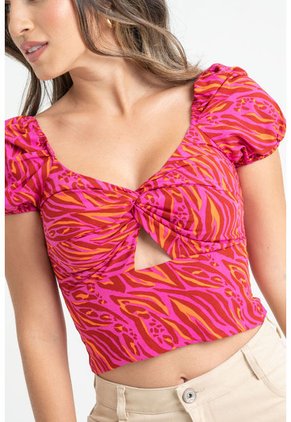 Blusa Martina Fucsia Ragged Pf31113138