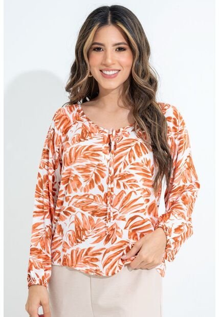 Blusa Macarena Café Ragged Pf31113385