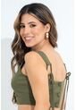Crop Top Hizel Verde Ragged Pf31113386 de RAGSTYLE