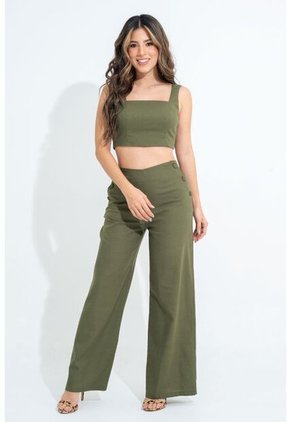 Crop Top Hizel Verde Ragged Pf31113386
