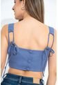 Crop Top Hizel Azul Ragged Pf31113386 de RAGSTYLE