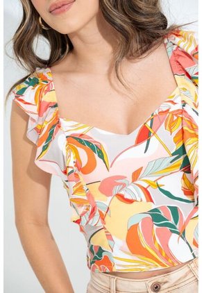 Blusa Bossanova Naranja Ragged Pf31113398