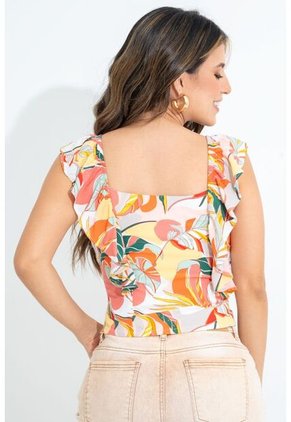 Blusa Bossanova Naranja Ragged Pf31113398