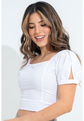 Crop Top Anhina Blanco Ragged Pf31113403