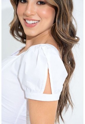 Crop Top Anhina Blanco Ragged Pf31113403
