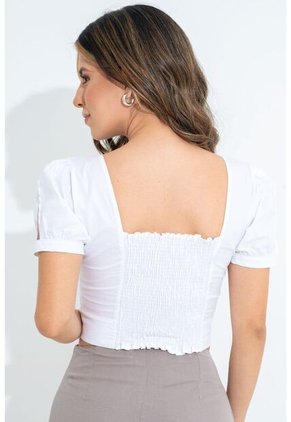 Crop Top Anhina Blanco Ragged Pf31113403