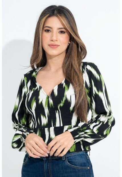 Blusa Karina Verde Ragged Pf31113407