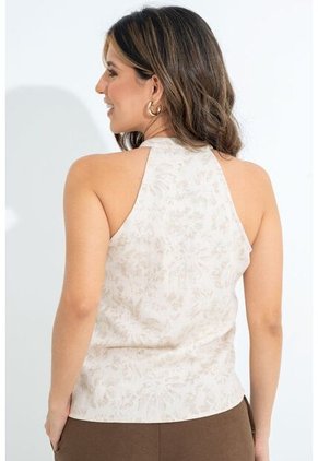 Blusa Jhoviet Beige Ragged Pf31113417