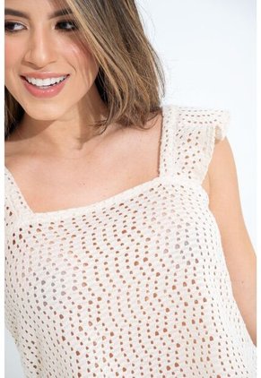 Blusa Mimi Beige Ragged Pf31113419