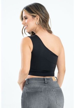 Crop Top Gissel Negro Ragged Pf31122269