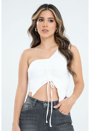 Crop Top Gissel Blanco Ragged Pf31122269