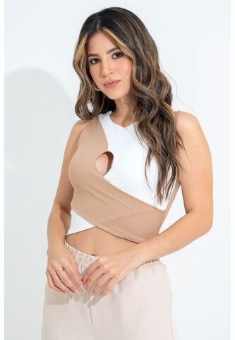 Crop Top Hamber Beige Ragged Pf31122275 RAGSTYLE