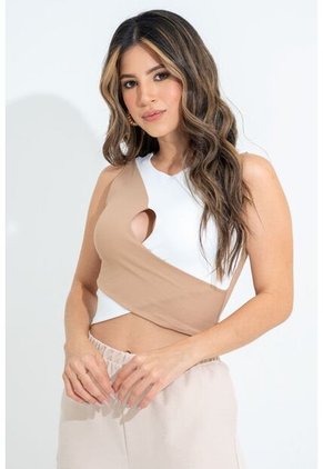 Crop Top Hamber Beige Ragged Pf31122275