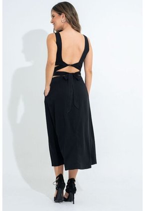 Vestido Largo Cadhee Negro Ragged Pf31511440