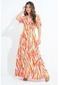 Vestido Largo Methis Naranja Ragged Pf31511442 de RAGSTYLE