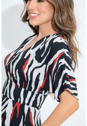 Vestido Largo Methis Negro Ragged Pf31511442