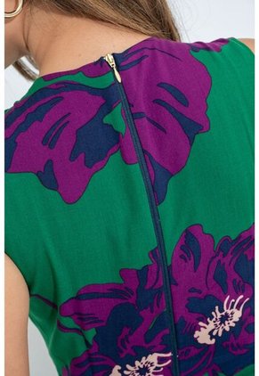 Vestido Malva Verde Ragged Pf31511443