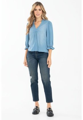 Jeans Mom Rochell Azul Ragged Pf35350270