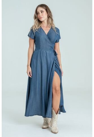 Vestido Polonia Azul Ragged Pf35510170 RAGSTYLE