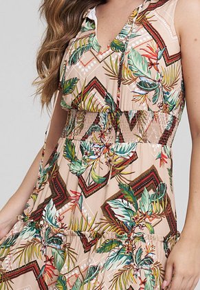 Vestido Amalia Crudo Ragged Pf31511116