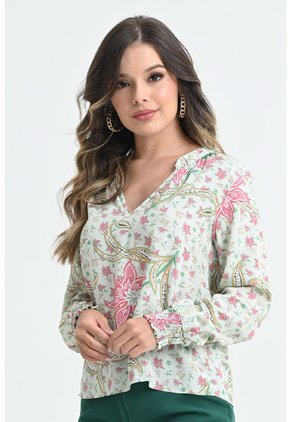 Blusa Paisley Verde Ragged Pf31113084