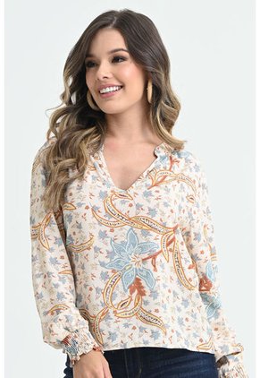 Blusa Paisley Beige Ragged Pf31113084