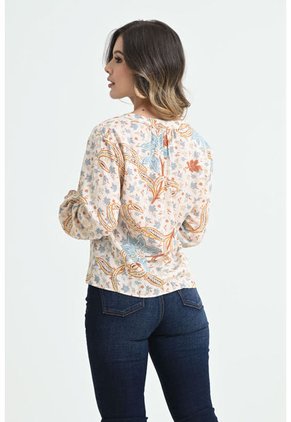 Blusa Paisley Beige Ragged Pf31113084