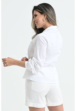 Blusa Cuello V Blanco Ragged Pf31113063
