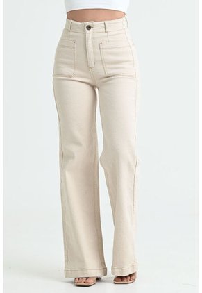 Jeans Natural Denim Beige Ragged Pf35350241