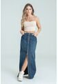 Falda Denim Midi Cierre Azul Ragged Pf35320070 de RAGSTYLE