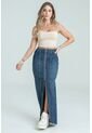 Falda Denim Midi Cierre Azul Ragged Pf35320070 de RAGSTYLE