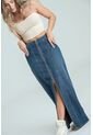 Falda Denim Midi Cierre Azul Ragged Pf35320070 de RAGSTYLE