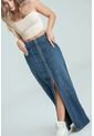 Falda Denim Midi Cierre Azul Ragged Pf35320070 de RAGSTYLE