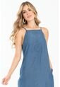 Vestido Midi Tencel Azul Ragged Pf35510219 de RAGSTYLE