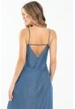 Vestido Midi Tencel Azul Ragged Pf35510219 de RAGSTYLE
