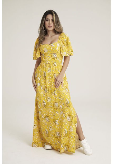 Vestido Macarena Amarillo Ragged Pf31511207