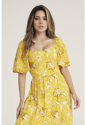 Vestido Macarena Amarillo Ragged Pf31511207